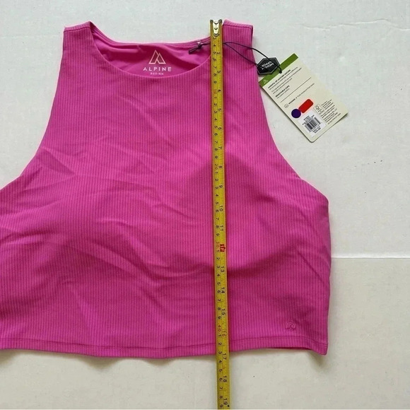 Alpine Design Ribbed Cropped Tank Top Size XL Dragonfruit - Picture 4 of 8